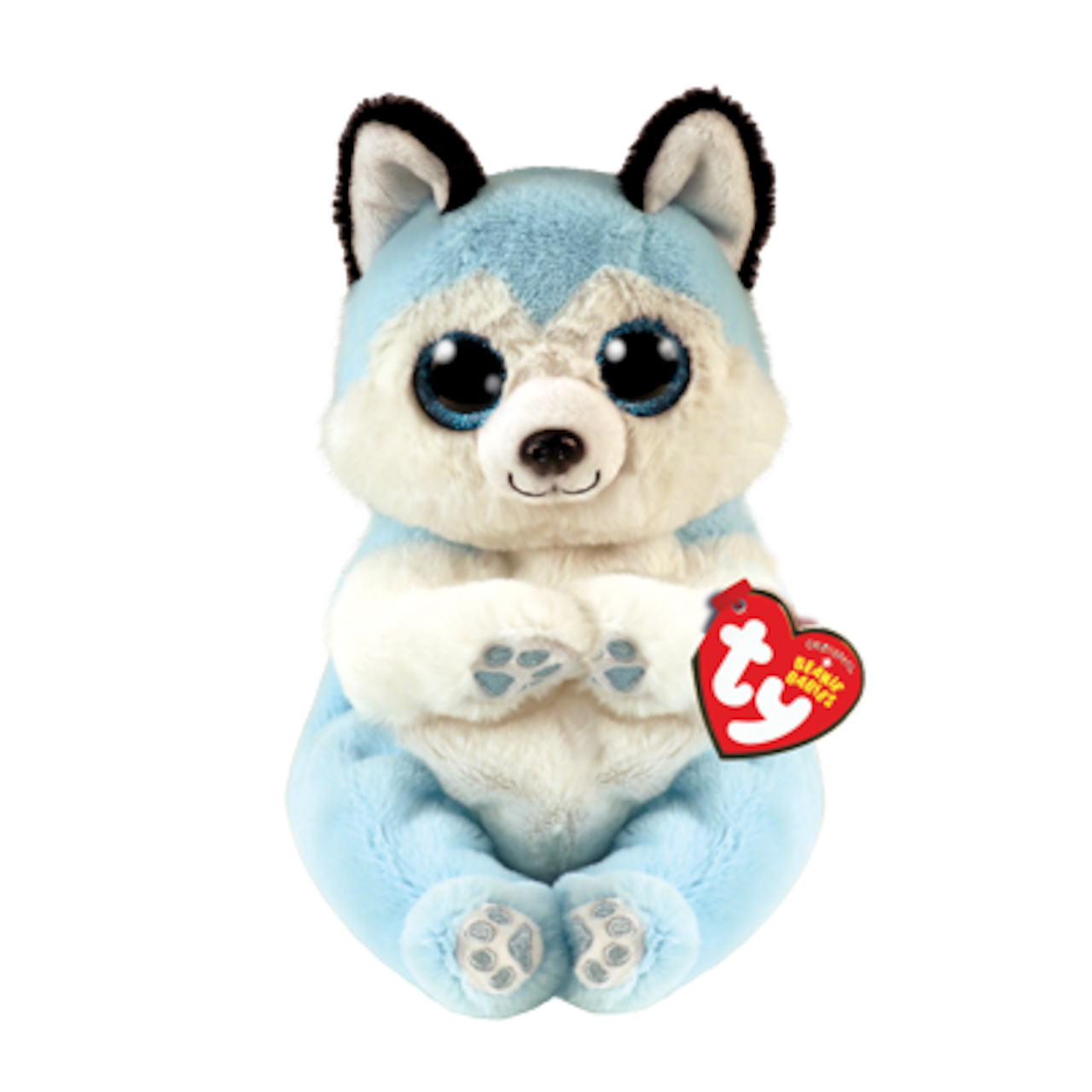 Thunder le chien Husky au ventre bleu Ty Beanie Boos, taille régulière
